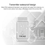 CACAZI V027G One Button One Receivers Self - Powered Wireless Home Kinetic Electronic Doorbell, UK Plug - Trustpick