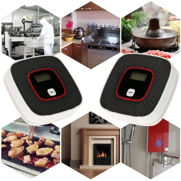 Carbon Monoxide Detector Gas Alarm Sensor Poisoning Gas Tester Human Voice Warning Detector with LCD Display - Trustpick