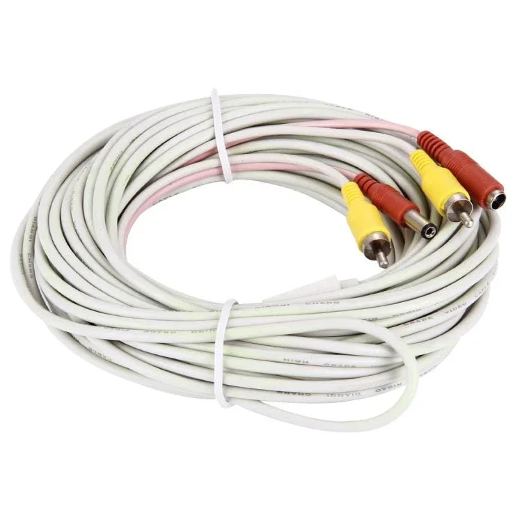CCTV Safety Camera Power Video Male to Female Cable, Length: 15m - Trustpick