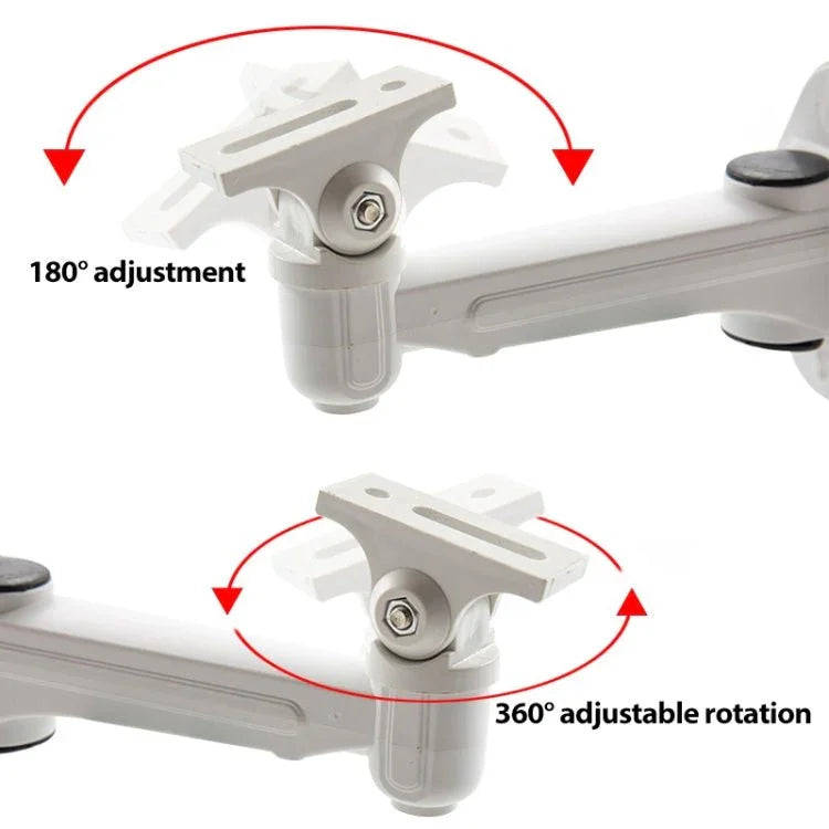 CCTV Wall Mount Stand Aluminum Metallic Silver Bracket Indoor Outdoor for Bullet Camera IP Camera Bracket Accessories - Trustpick