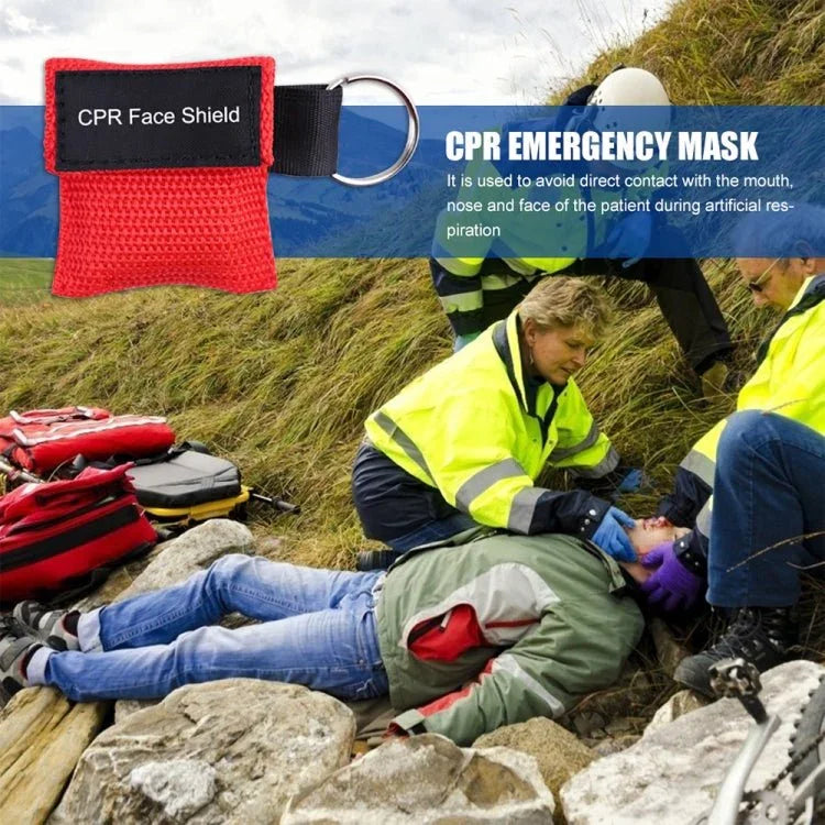 CPR Emergency Face Shield Mask Key Ring Breathing Mask - Trustpick