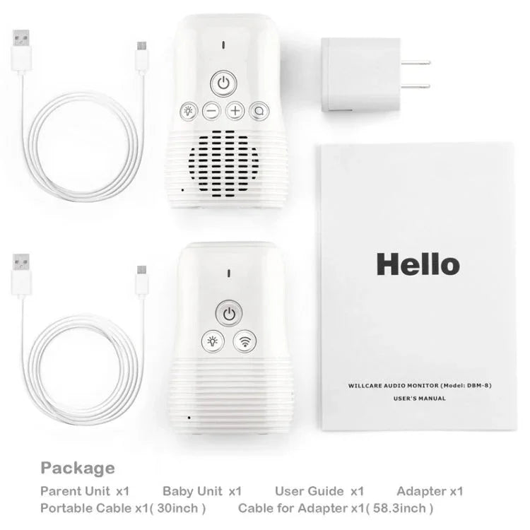 DBM - 8 Wireless Audio Two - way Talk Back Baby Monitor, Intercom Sound Alert for Infant - Trustpick