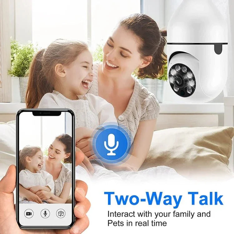 ESCAM 2.0MP 1080P Light Bulb WiFi Camera, Support IR Night Vision / Motion Detection / Two - way Voice - Trustpick