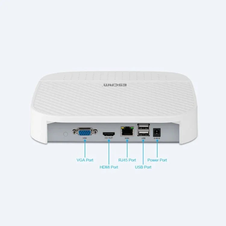 ESCAM PVR204 1080P 4CH+2CH ONVIF NVR Digital Video Recorder with 2CH Cloud Channel for IP Camera System - Trustpick