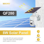 ESCAM QF280 HD 1080P IP66 Waterproof WiFi Solar Panel PT IP Camera without Battery, Support Night Vision / Motion Detection / TF Card / Two Way Audio - Trustpick