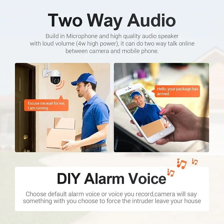 ESCAM QF518 5MP Smart WiFi IP Camera, Support AI Humanoid Detection / Auto Tracking / Dual Light Night Vision / Cloud Storage / Two Way Audio / TF Card - Trustpick