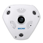 ESCAM Shark QP180 960P 360 Degrees Fisheye Lens 1.3MP WiFi IP Camera, Support Motion Detection / Night Vision, IR Distance: 10m - Trustpick