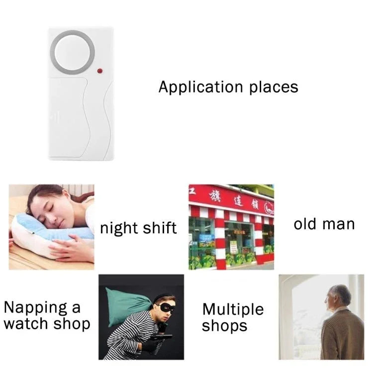 Home Security Wireless Remote Control Door Window Siren Magnetic Sensor Alarm Warning, 1 Remote Controller + 1 Magnetic Sensors - Trustpick