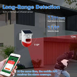 Infrared Motion Detector Solar Outdoor PIR Wireless Strobe Siren Detector Sound Alarm - Trustpick