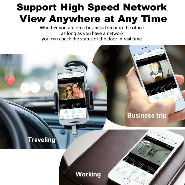 M200B WiFi Intelligent Square Button Video Doorbell, Support Infrared Motion Detection & Adaptive Rate & Two - way Intercom & Remote / PIR Wakeup - Trustpick
