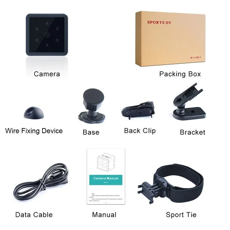 MD25 1080P Wearable Smart HD Camera Wireless Sport Camera, Support Infrared Night Vision / Motion Detection / TF Card - Trustpick