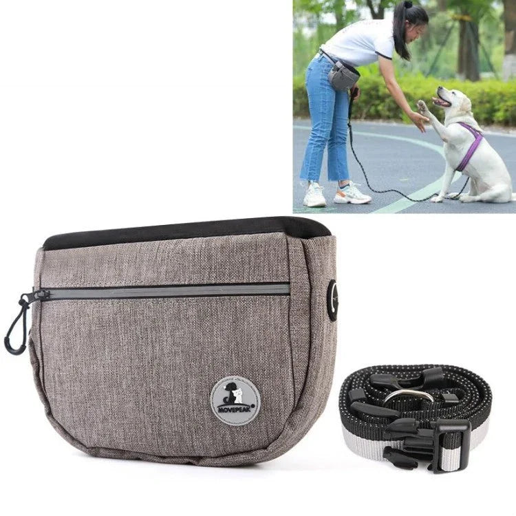 MOVEPEAK Pet Snack Bag Leash Pet Training Waist Bag Outing Dog Snack Bag - Trustpick