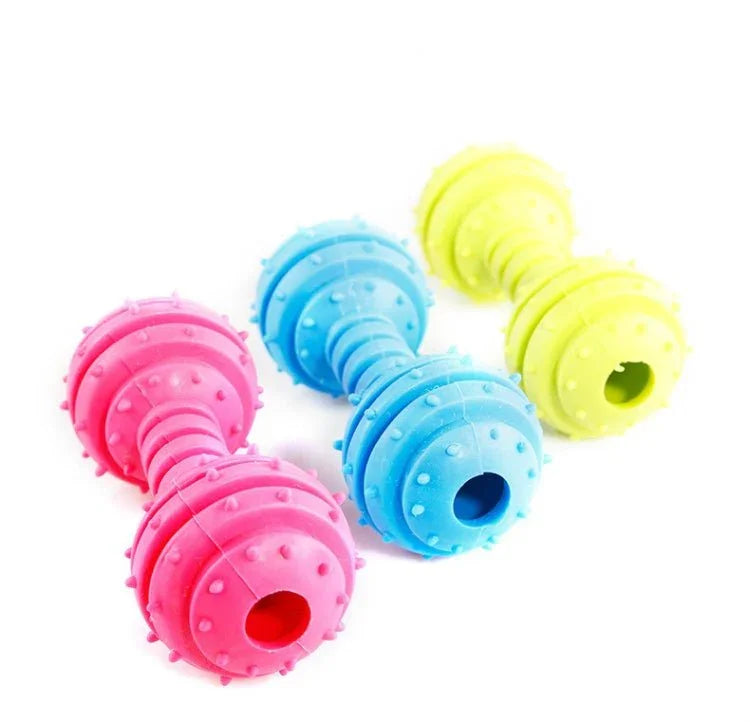 Pet TPR Bite - resistant Toys Safe Non - toxic Dumbbells Molar Toys - Trustpick