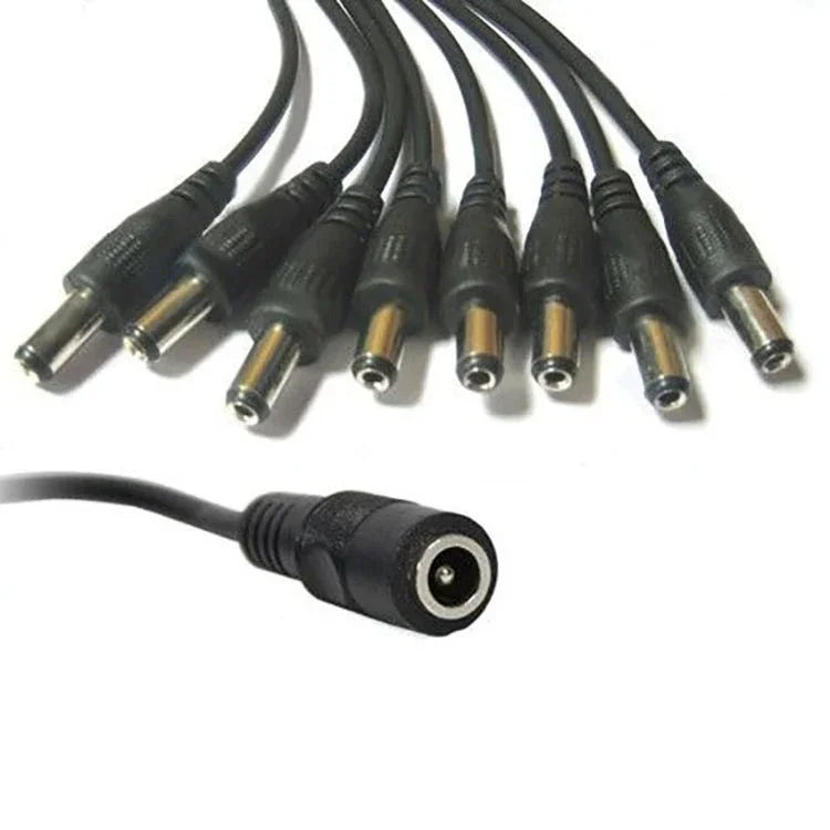 Power Supply Cable DC 1 to 8 Power Splitter Adapter Cable for Security CCTV Camera - Trustpick