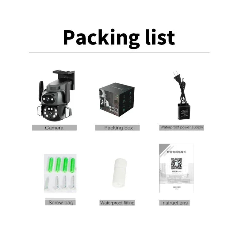 Q821 4MP Binocular Zoom Dual Light Source Outdoor IP67 Waterproof WiFi Camera - Trustpick
