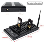 QC100 999 Channel Restaurant Wireless Paging Queuing Calling System with 20 Call Coaster Pagers, EU Plug - Trustpick
