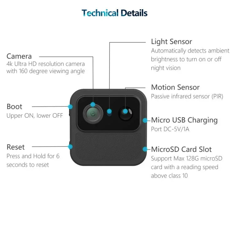 R9 Portable Cell Phone Remote Webcam Home Wireless WiFi Camera HD Night Vision Monitor Camera - Trustpick