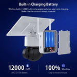 SHIWOJIA Waterproof WiFi Solar Dome IP Camera, Support Two - way Audio & PIR Motion Detection & Night Vision & TF Card - Trustpick