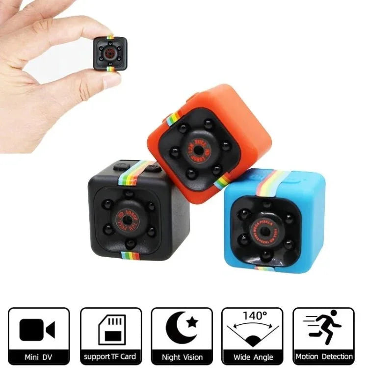 SQ11 Mini DV HD 480P 6 LEDs Sport Recorder Camera with Holder, Support Monitor Detection & IR Night Vision & TF Card - Trustpick