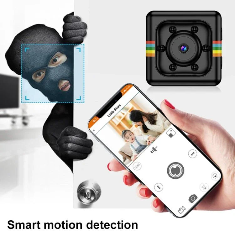 SQ11 Mini DV HD 960P 6 LEDs Sport Recorder Camera with Holder, Support Monitor Detection & IR Night Vision & TF Card - Trustpick