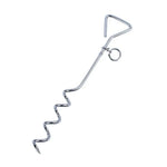 Stainless Steel Dog Spiral Tie Out 360 Degree Rotation Anti Wrap Fixed Pile Outdoor Camping Stake, Size:42cm*8mm - Trustpick