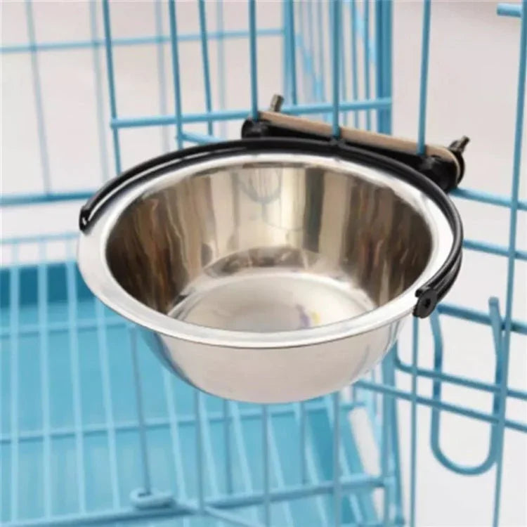 Stainless Steel Suspension Style Dog Feeding Bowl, Size: M - Trustpick