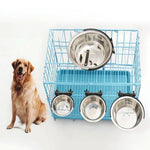 Stainless Steel Suspension Style Dog Feeding Bowl, Size: M - Trustpick