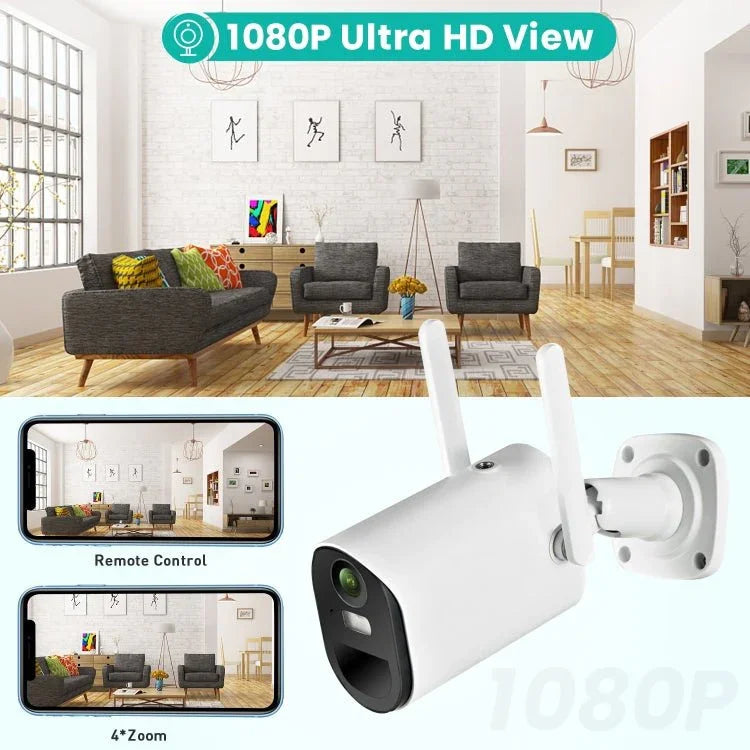 T20 1080P Full HD 4G (EU Version) Solar Powered Camera, Support PIR Human Body Infrared Sensor, Night Vision, Two Way Audio, TF Card - Trustpick