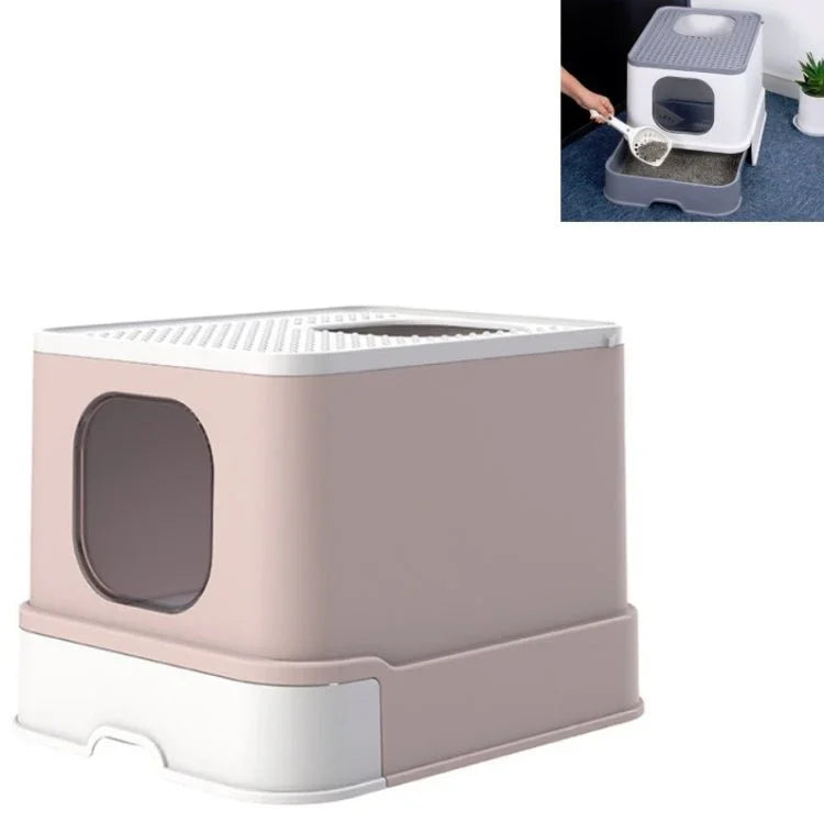 Top Drawer Fully Enclosed Cat Litter Box Pet Supplies - Trustpick