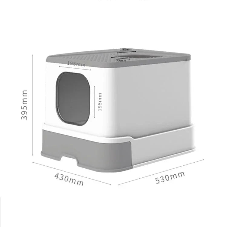 Top Drawer Fully Enclosed Cat Litter Box Pet Supplies - Trustpick