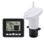 TS - FT002 Multifunctional Ultrasonic Electronic Water Tank Level Gauge With Indoor Temperature Thermometer Clock Display Water Level Gauge - Trustpick