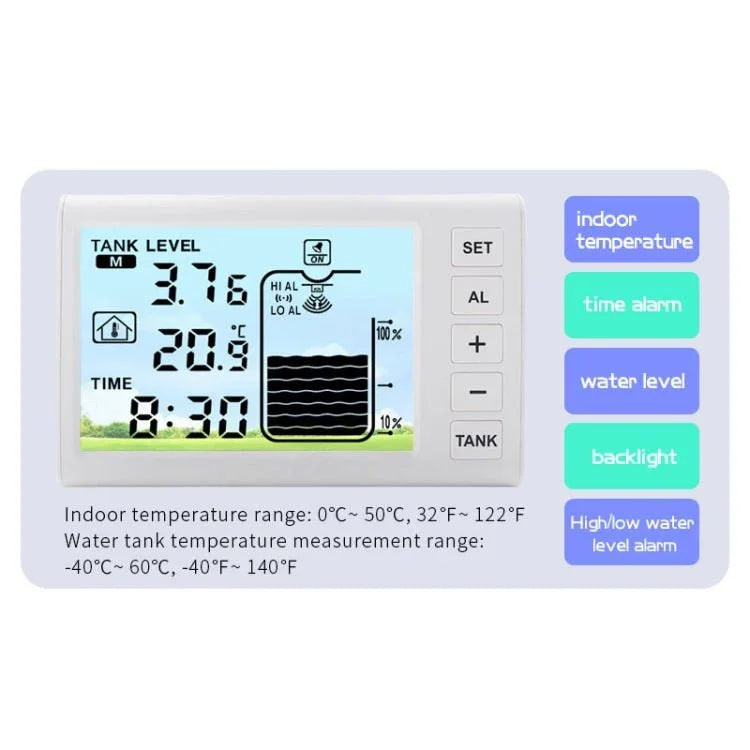 TS - FT003 Solar Charging Ultrasonic Liquid Level Meter - Trustpick