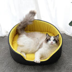Two - Color Washable Comfortable Pet Nest with Cushion - Trustpick
