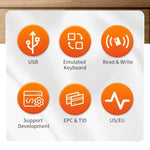 UHF RFID Desktop Reader / Writer Dual - Mode Output Electronic Tag Writer - Trustpick