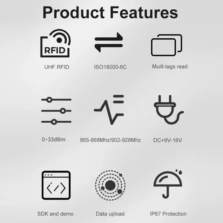 UHF RFID Long Range 9dBi Integrated Reader with E710 Chip, Style: Built - in Heating Constant Temperature Module - Trustpick