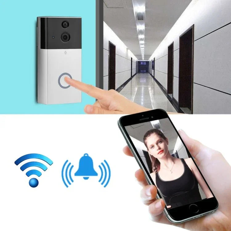 VESAFE HD 720P Security Camera Smart WiFi Video Doorbell Intercom, Support TF Card & Infrared Night Vision & Motion Detection App for IOS and Android - Trustpick