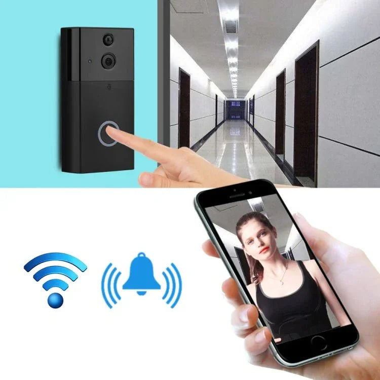VESAFE HD 720P Security Camera Smart WiFi Video Doorbell Intercom, Support TF Card & Infrared Night Vision & Motion Detection App for IOS and Android - Trustpick