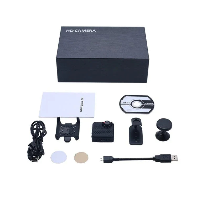 W18 1080P HD WiFi Smart Mini Security Camera, Support 155 Degrees Wide Angle & Motion Detection & Infrared Night Vision & TF Card - Trustpick