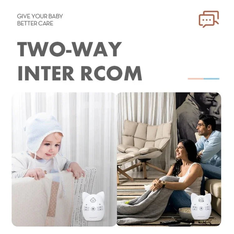 Wireless Audio Baby Monitor Support Voice Monitoring + Intercom + Night Light without Battery - Trustpick